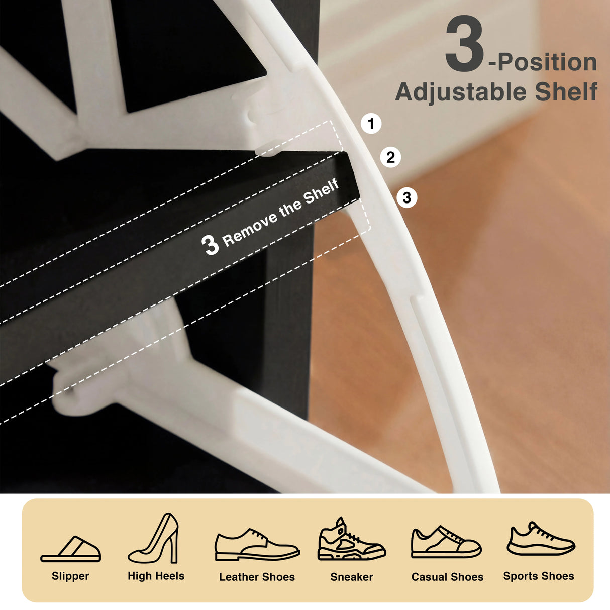 Modern Shoe Cabinet With Drawers | 2 Door Shoe Storage