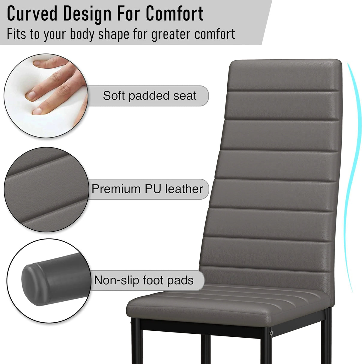 White Marble 4-6 Seater Dining Table and Chairs Set