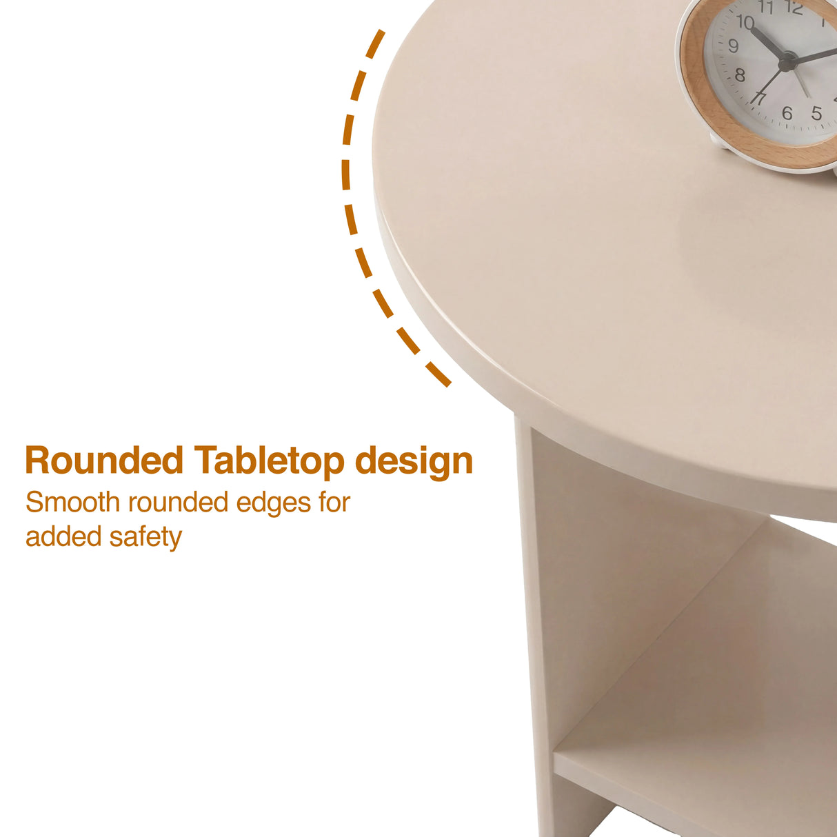 Small Round Side Table for Living Room - Sofa End Table