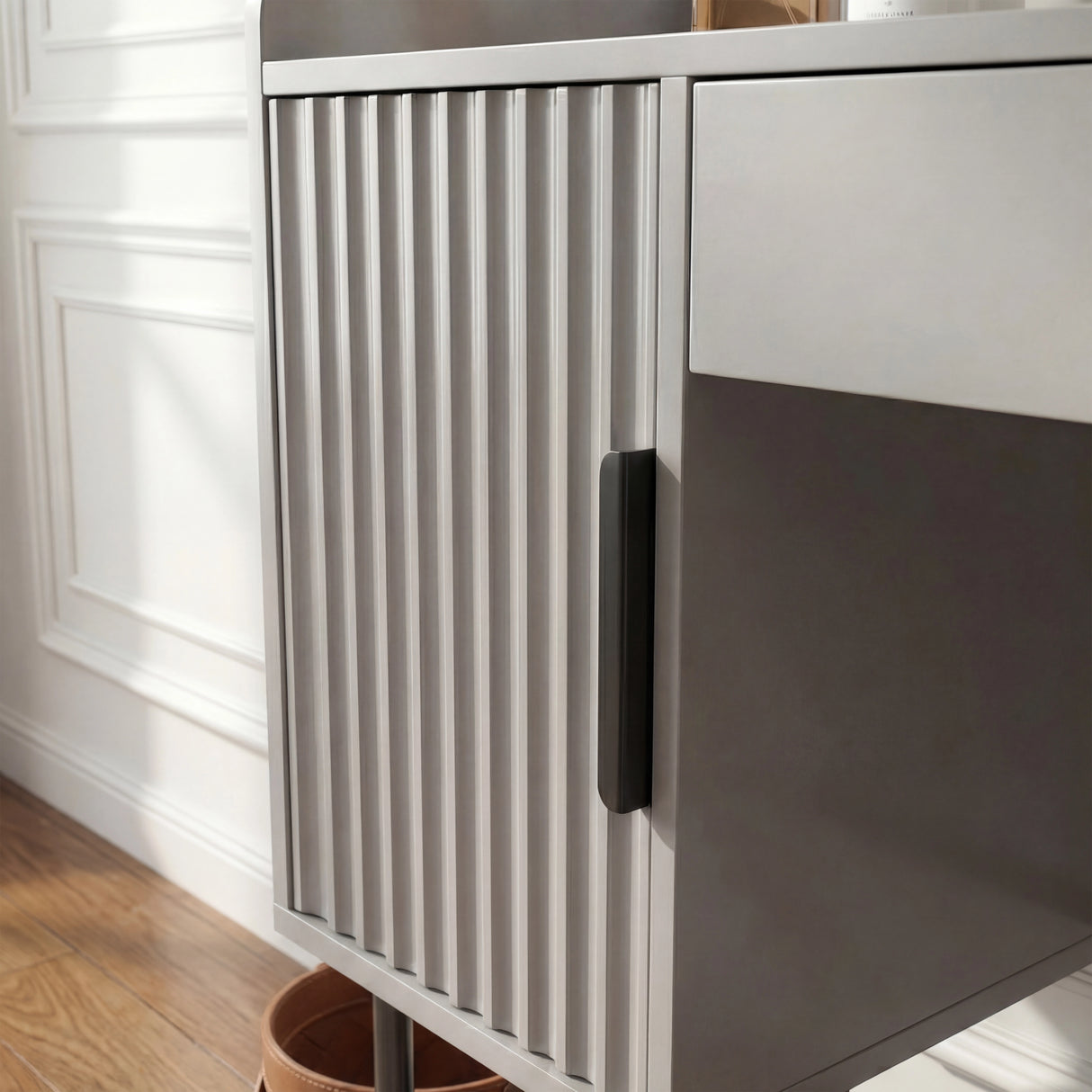 Flutrina Dressing Table with LED Mirror Makeup Vanity Desk