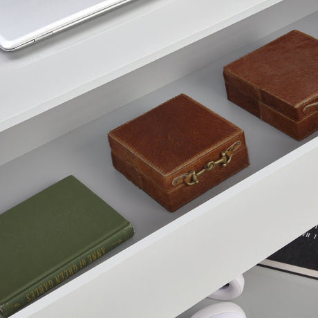 High Gloss Lift Top Coffee Table With Hidden Storage Shelf featuring open compartment with brown storage boxes and green book. Ideal for modern UK homes.