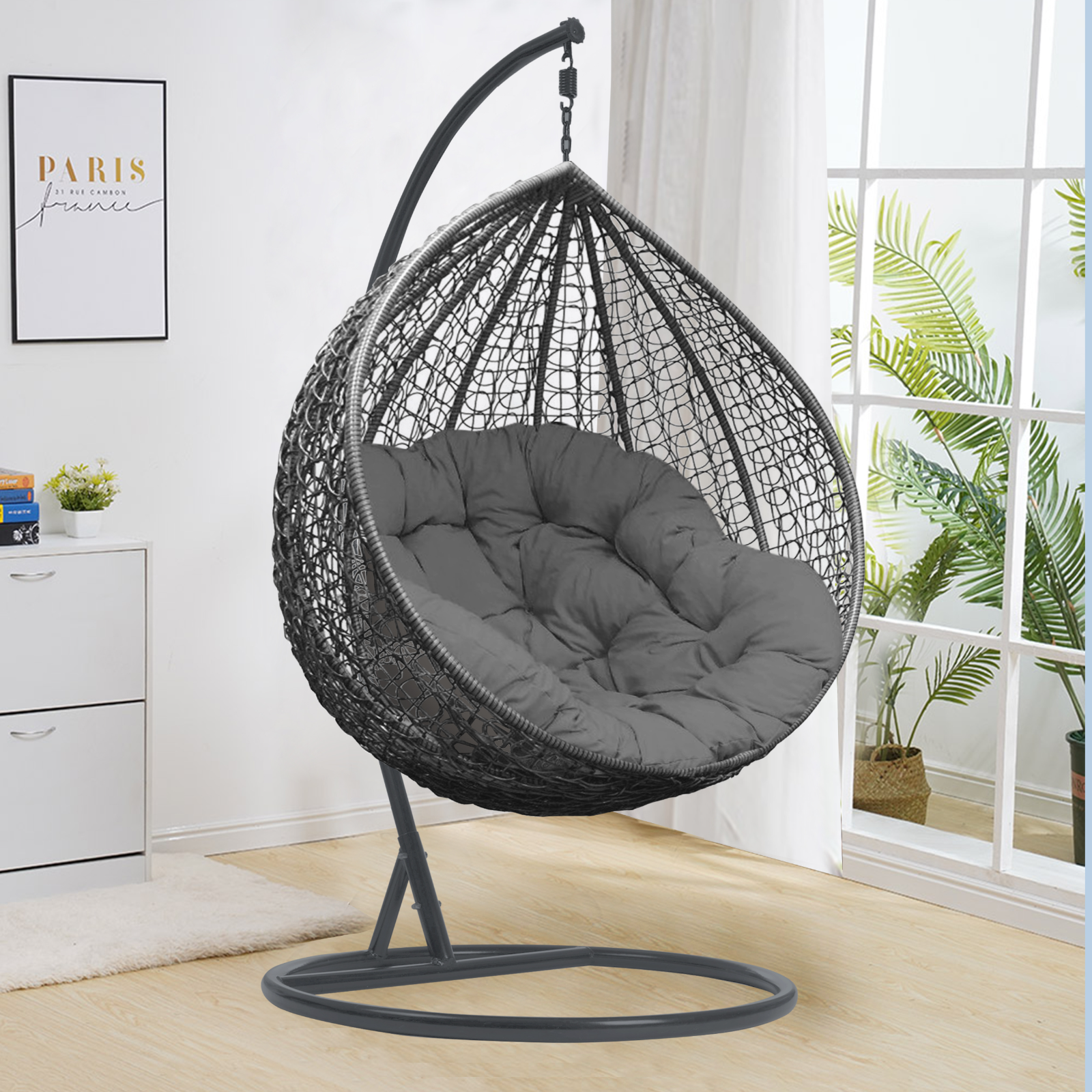 hanging egg chair and stand