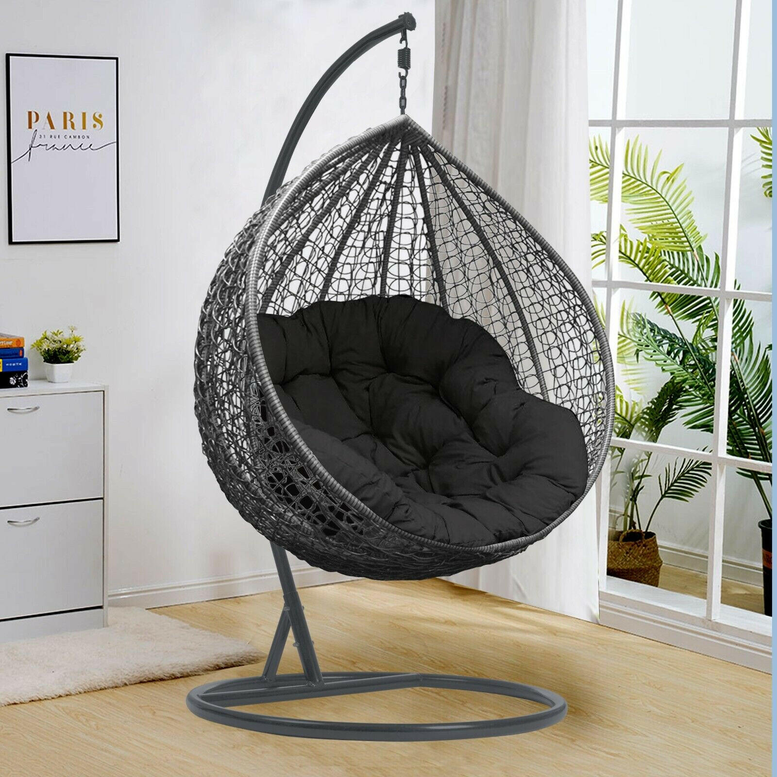 egg chair hanging with stand