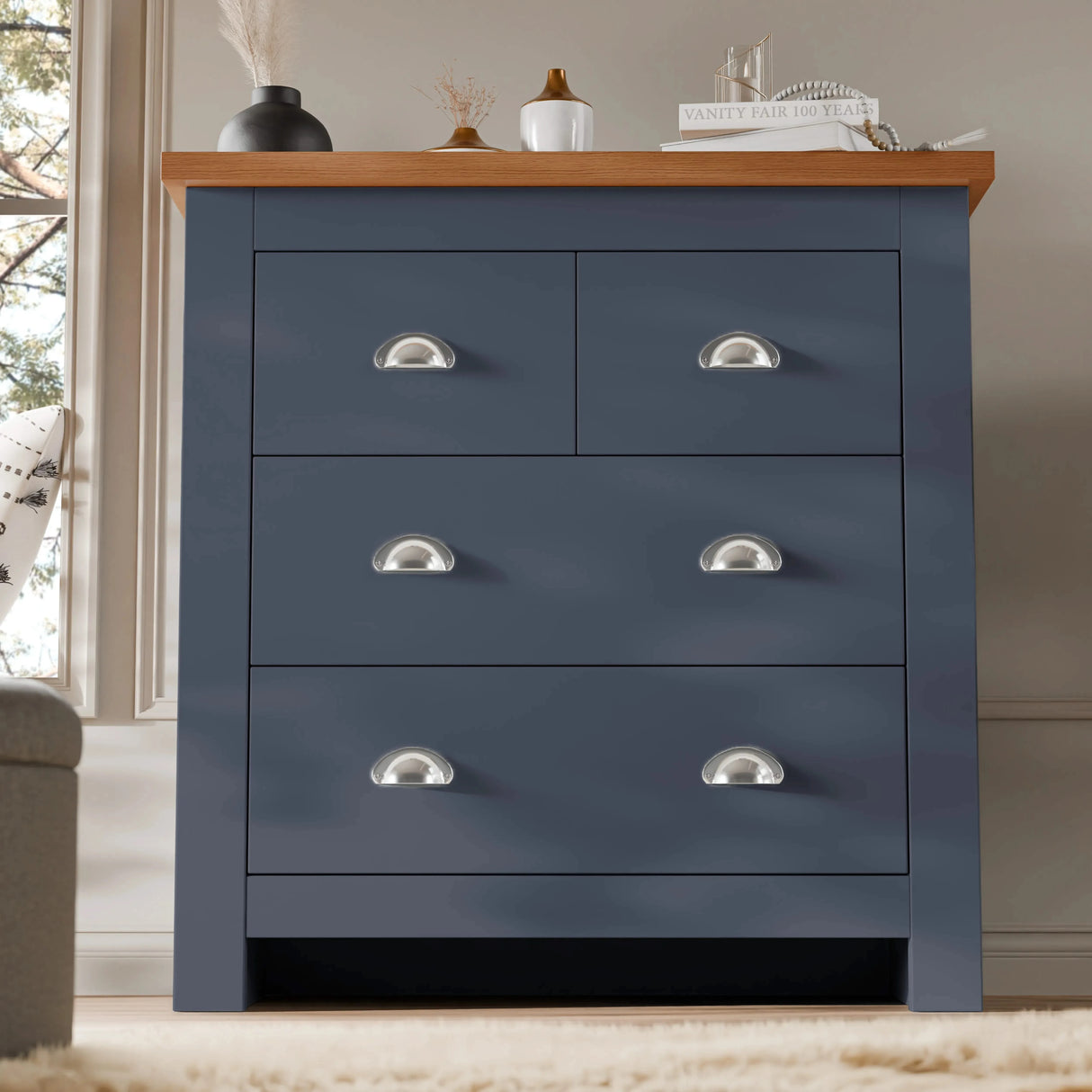 Shaker 4 Piece Bedroom Set - Wardrobe and Chest of Drawers