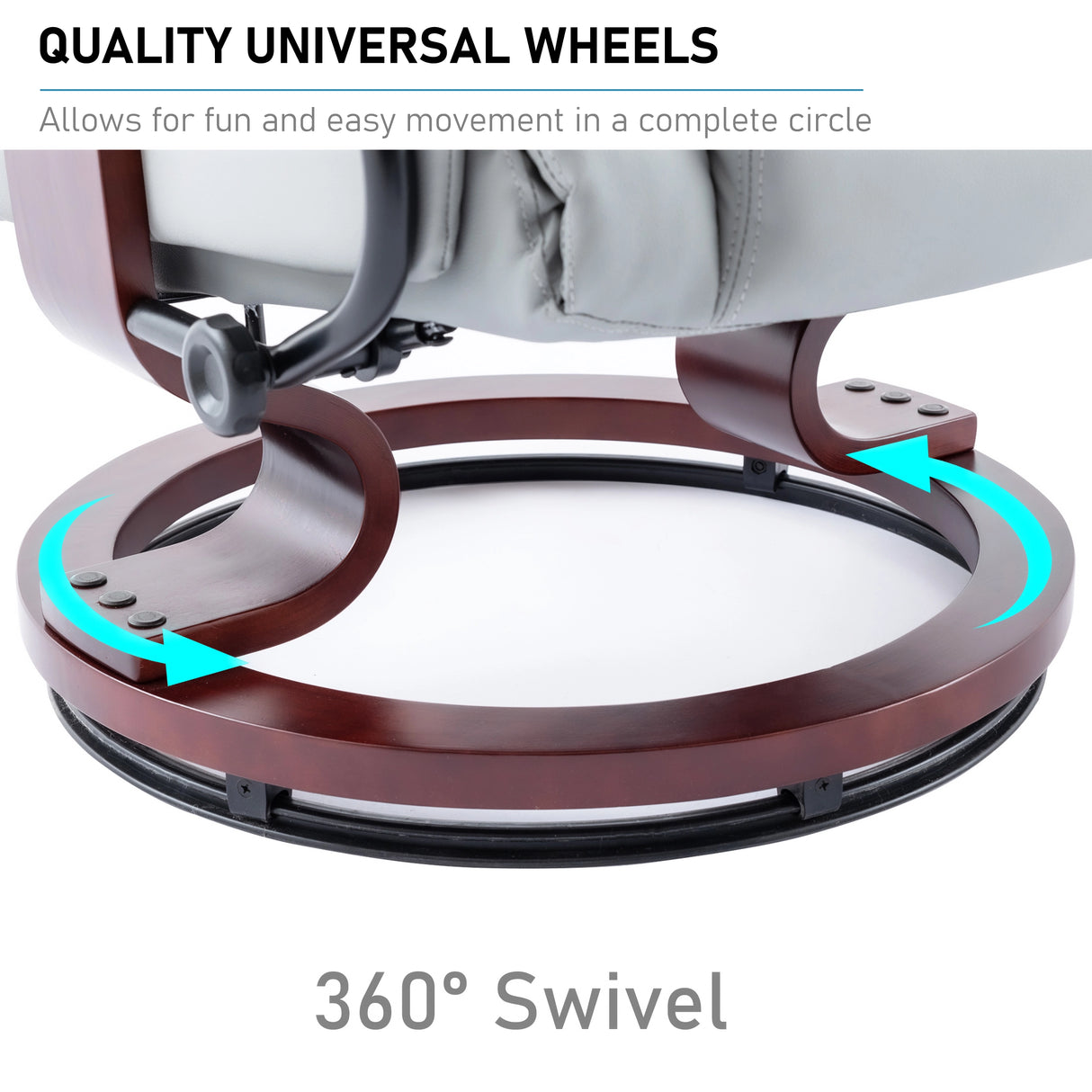 Swivel Recliner Chair with Footstool - Recliner Armchair