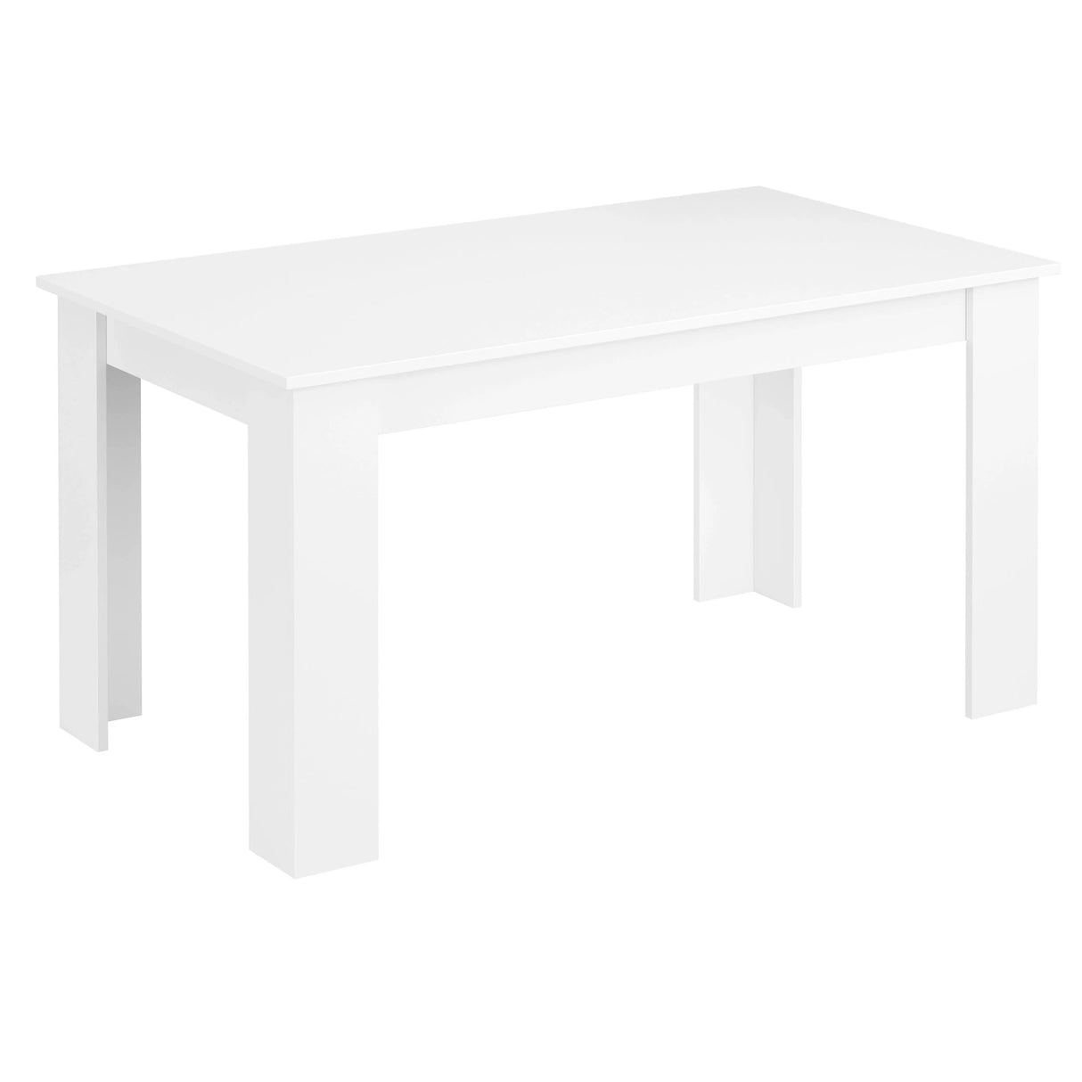 Sleek all-white 4 and 6 seater dining table with minimalist design, ideal for modern kitchen and dining spaces at DHS.