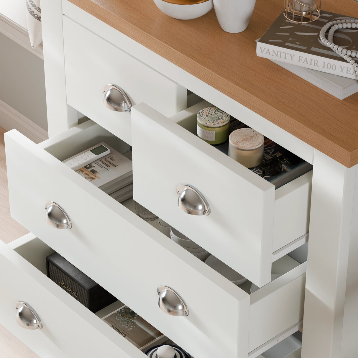 Shaker 4 Piece Bedroom Set - Wardrobe and Chest of Drawers