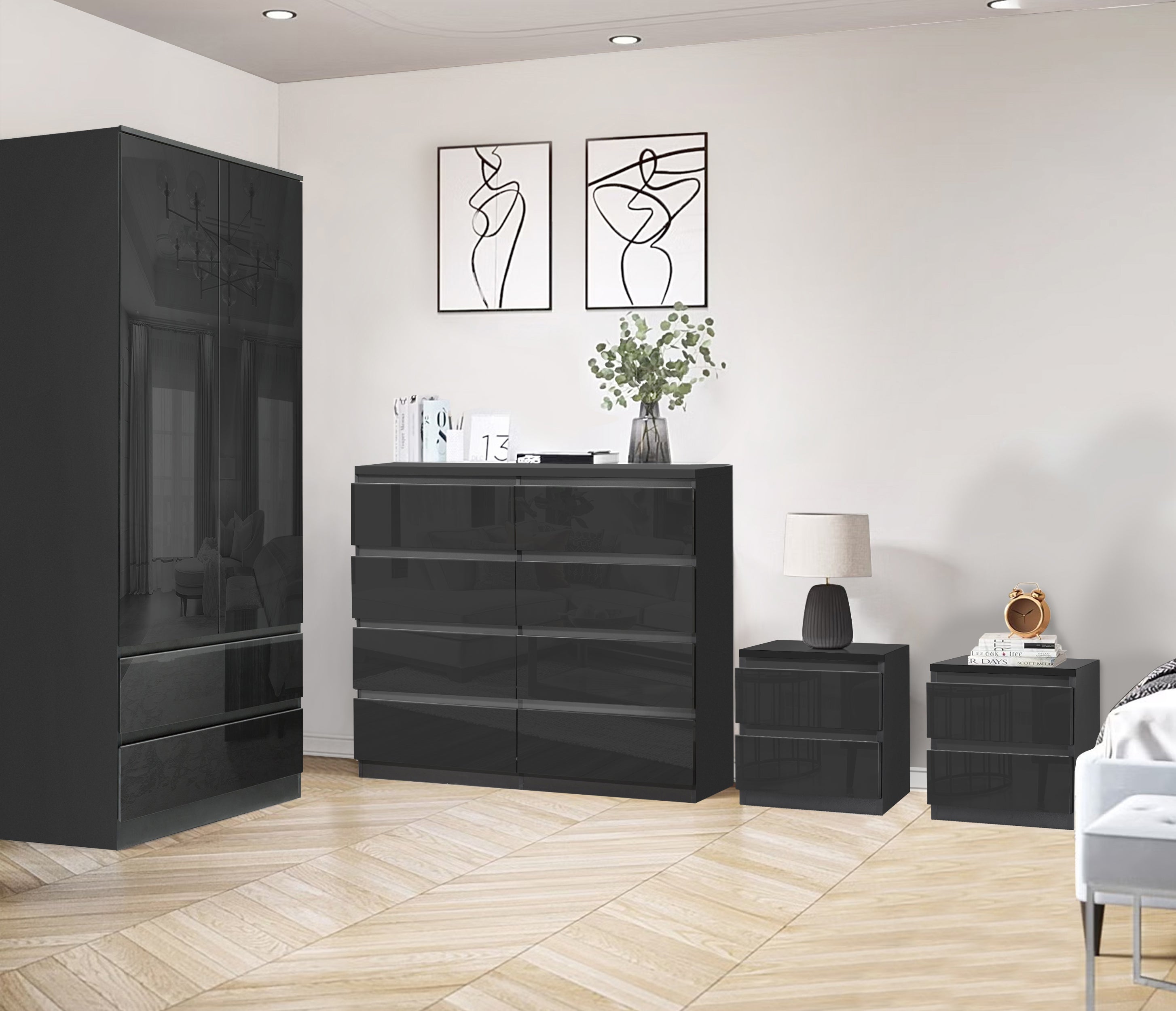black bedroom furniture set