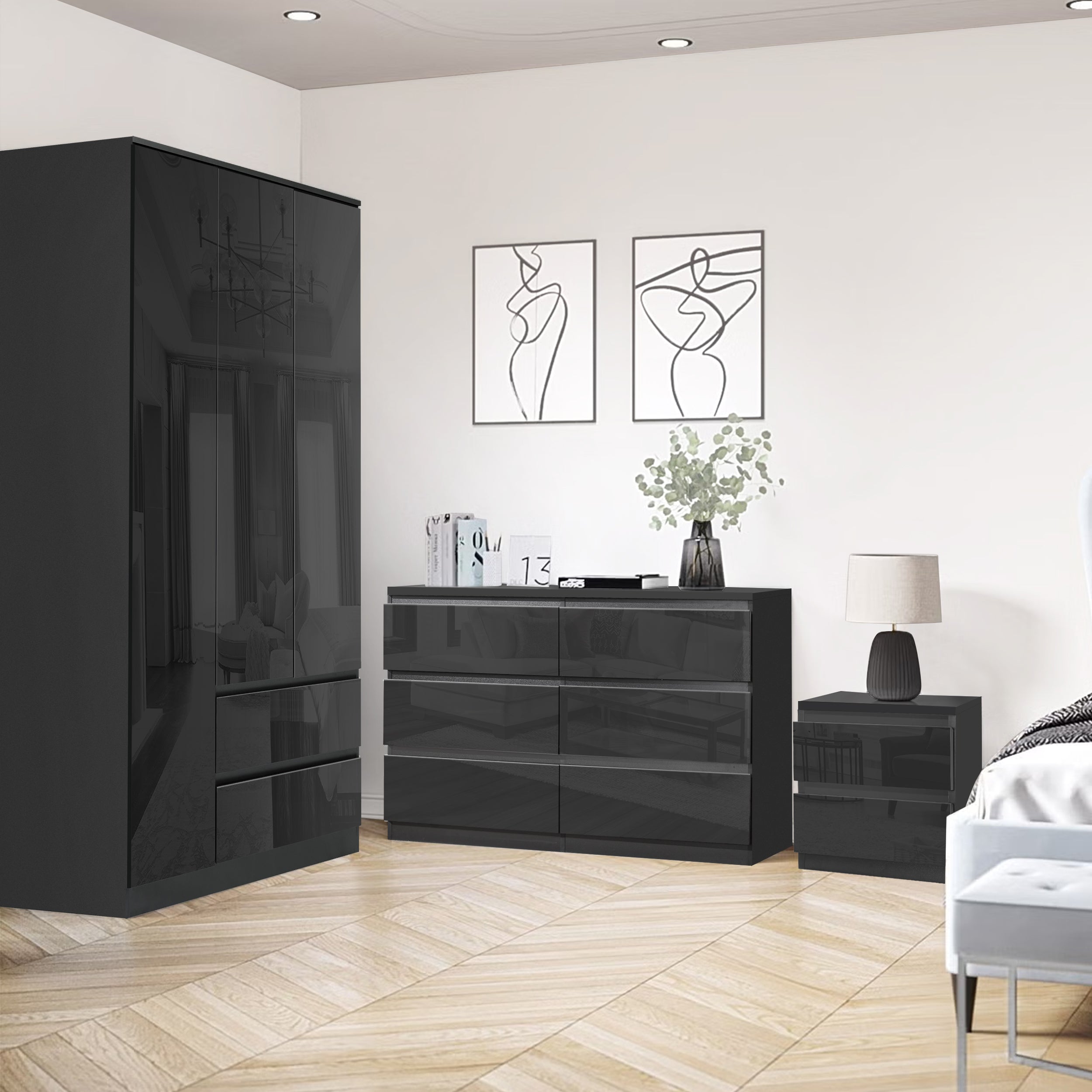 black bedroom furniture set