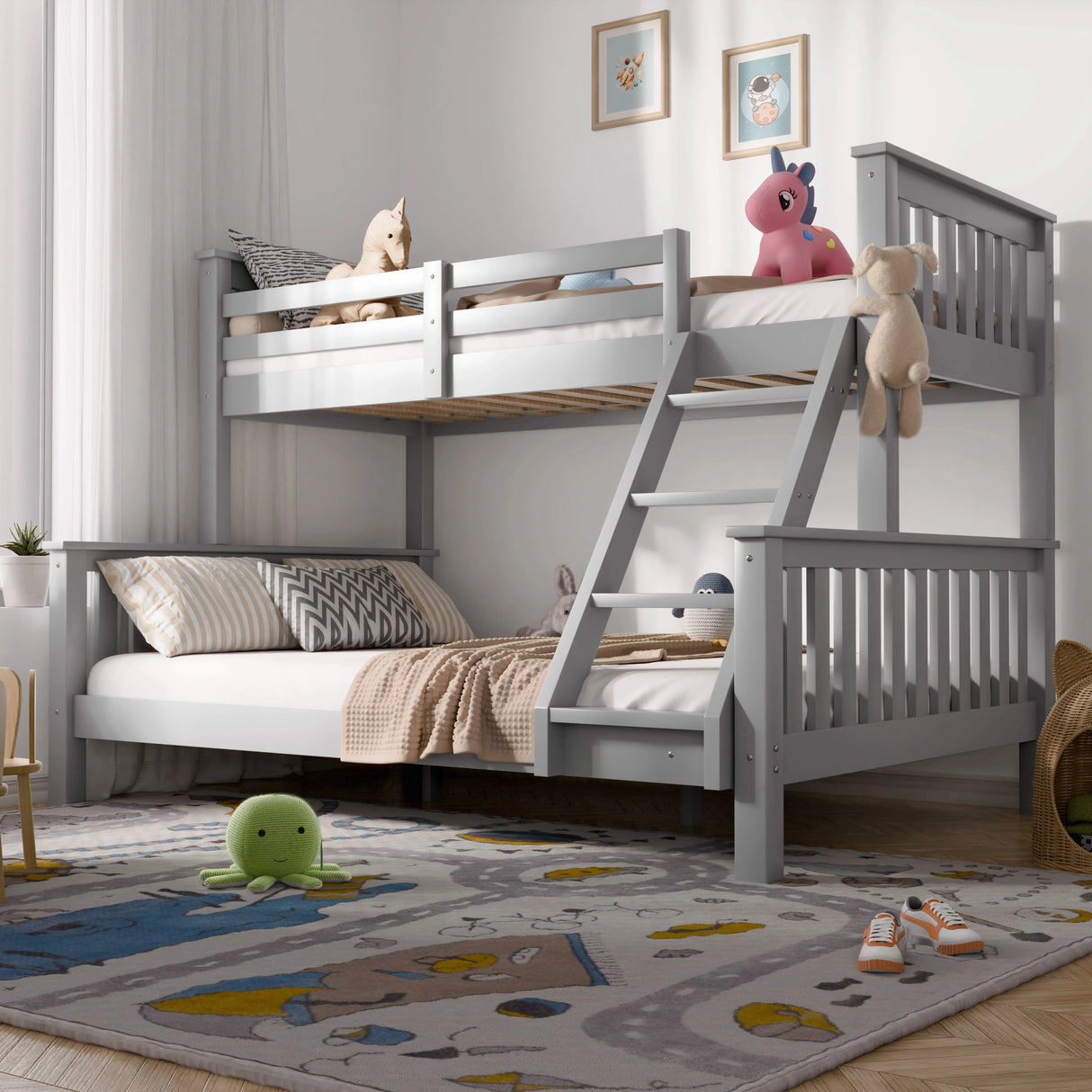 Triple Bunk Bed - Double Bunk Beds for Kids & Adults