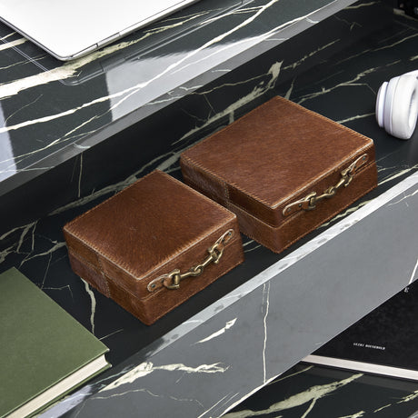 High Gloss Lift Top Coffee Table With Hidden Storage Shelf in black marble finish, showcasing open shelf with brown leather storage boxes.