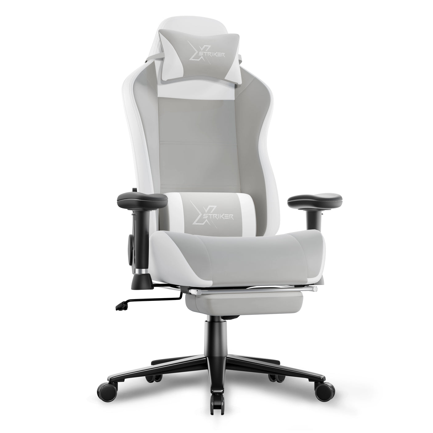 Gaming chair with X-striker logo on a white background