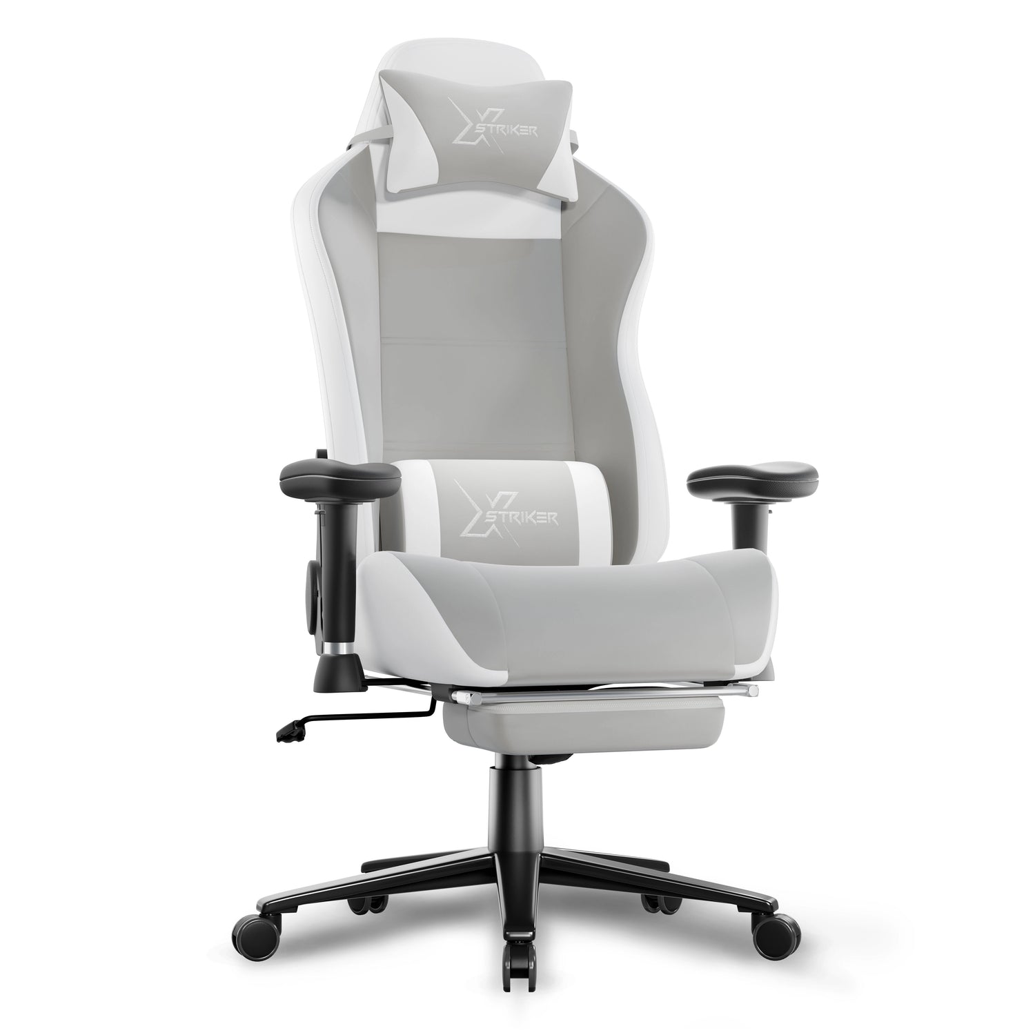 Gaming chair with X-striker logo on a white background