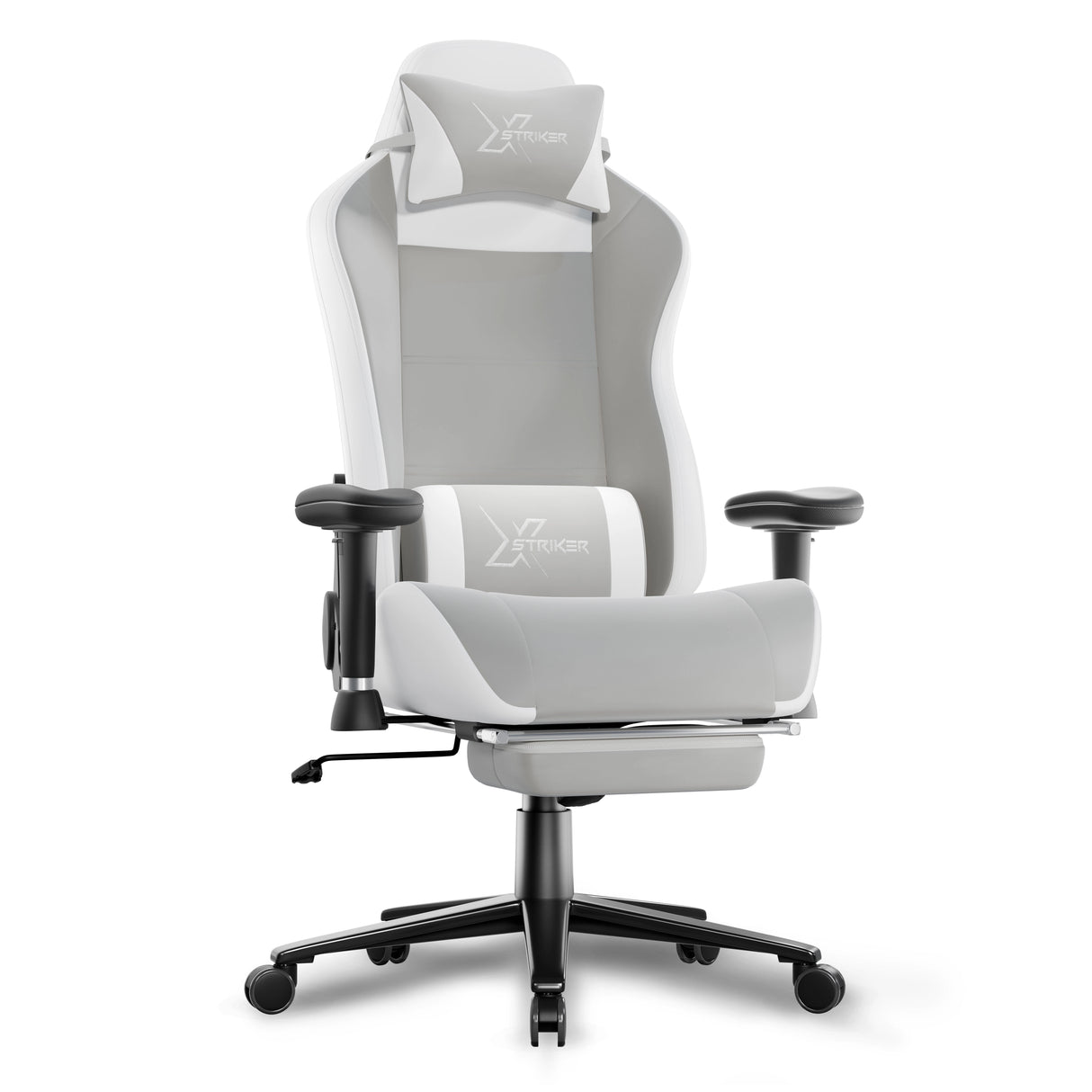 Gaming chair with X-striker logo on a white background