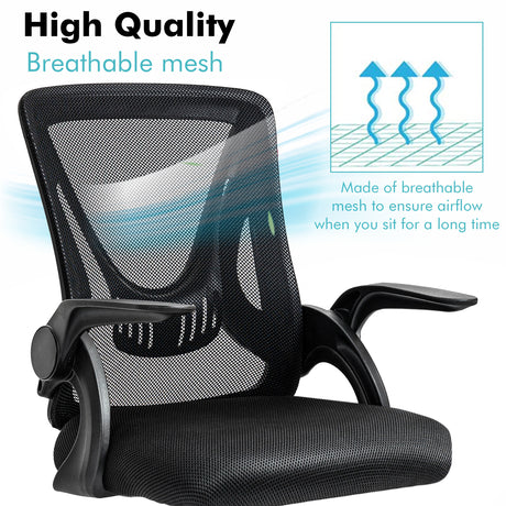 Adjustable office chair with breathable mesh backrest and tilt features for superior comfort and support.