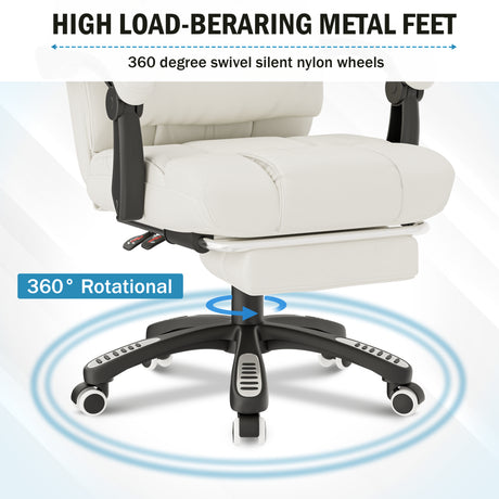 cream swivel office chair in motion with quiet wheels ideal for smooth and silent rotation