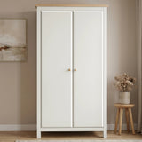 Haven 2 Door Double Wardrobe with Shelves and Hanging Rail