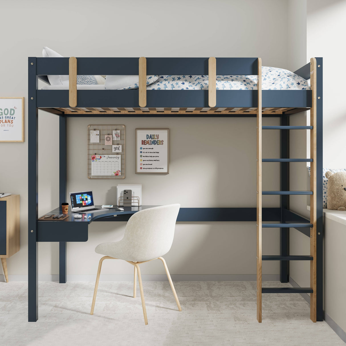 Kids single bunk beds, perfect for space-saving and offering a fun, functional sleep setup.