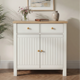 Linra Sideboard Cabinet with Oak Top and Storage