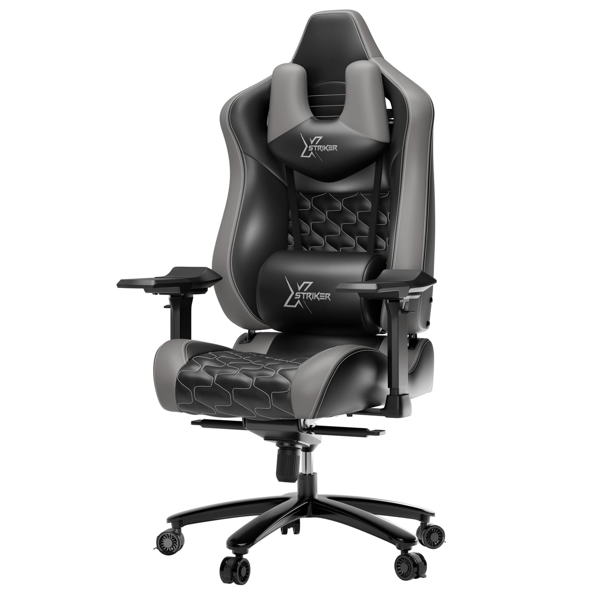 Gaming chair with 'X-Striker' branding on a white background