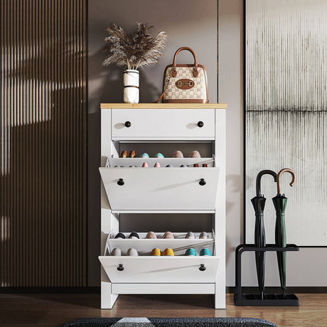 Shoe cabinet with top drawer – stylish storage solution for organized entryways, UK.