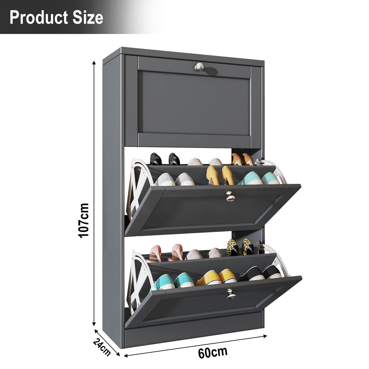 Shaker Shoe Cabinet For Hallway | Modern Shoe Storage Unit