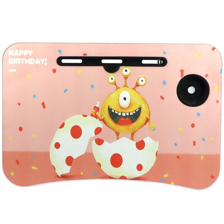 Printed laptop desk table, stylish design, perfect for use in UK.