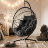 Hanging Egg Chair with Stand Outdoor Indoor Swing Chair