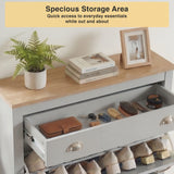 Shoe Cabinet With Drawer - 2 Door Slim Shoe Storage Unit