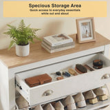 Shoe Cabinet With Drawer - 2 Door Slim Shoe Storage Unit