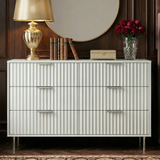 Flutrina Painted Wide Chest of 6 Drawers Bedroom Dresser