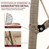 Foldable Hanging Egg Chair With Stand & Cushion