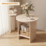Small Round Side Table for Living Room - Sofa End Table