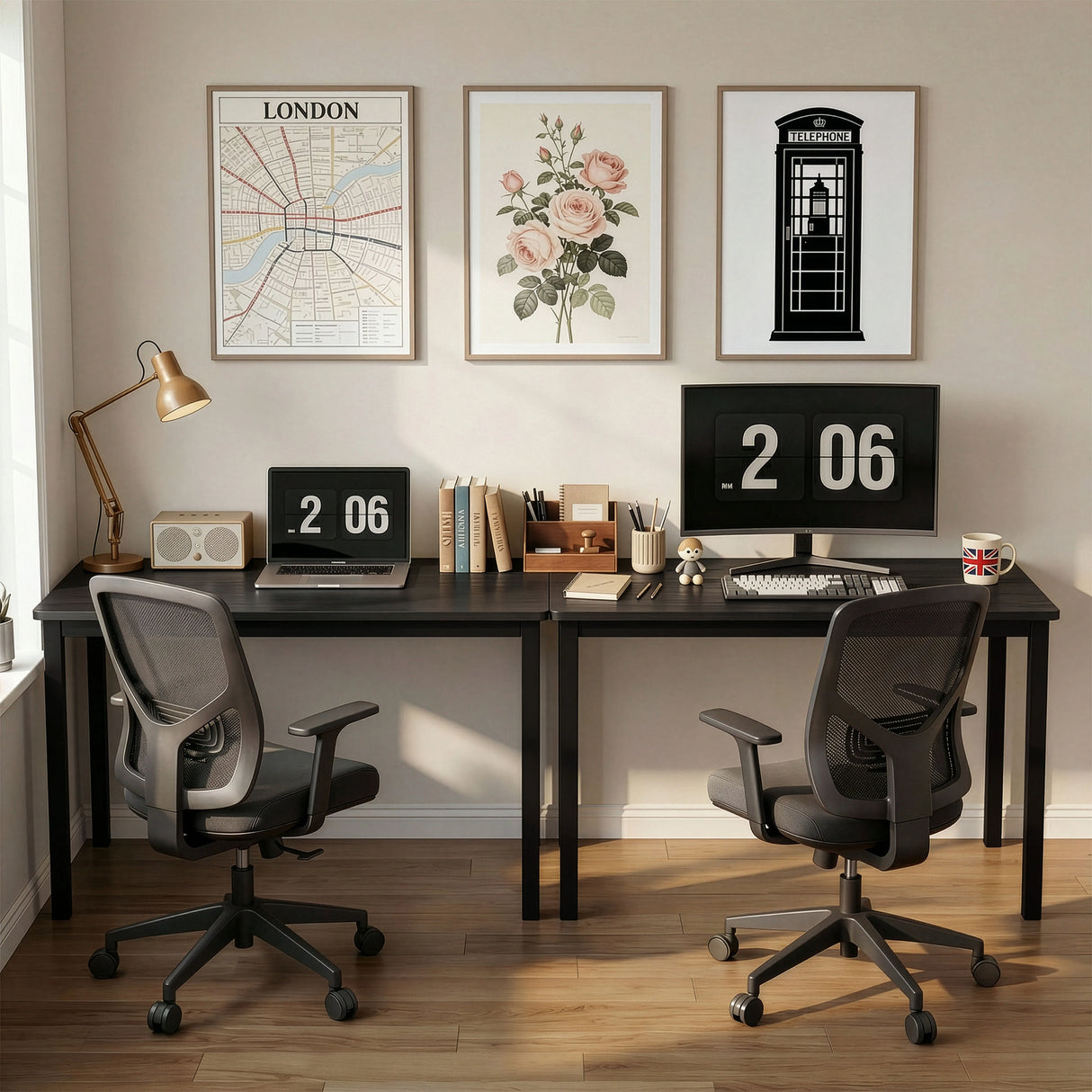 Black Home Office Desk - Gaming Computer Desk