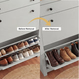 Modern Shoe Cabinet With Drawers | 2 Door Shoe Storage