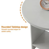 Small Round Side Table for Living Room - Sofa End Table