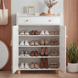 4-Tier Shoe Storage Cabinet with Adjustable Shelves Hallway