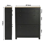Modern Shoe Cabinet With Drawers | 2 Door Shoe Storage
