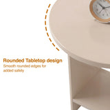 Small Round Side Table for Living Room - Sofa End Table