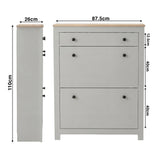 Modern Shoe Cabinet With Drawers | 2 Door Shoe Storage