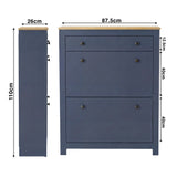 Modern Shoe Cabinet With Drawers | 2 Door Shoe Storage