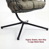 Foldable Hanging Egg Chair With Stand & Cushion