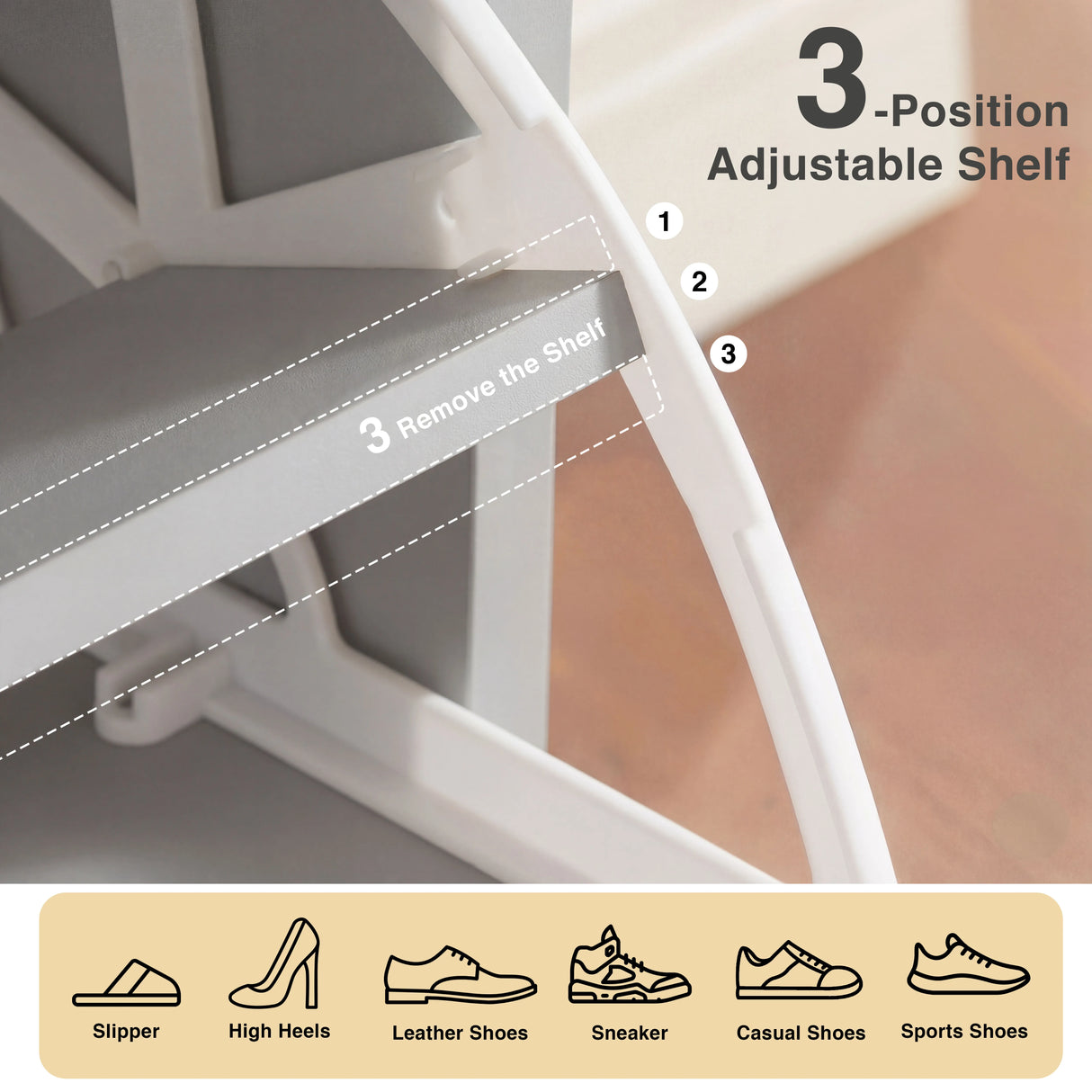 Shoe Cabinet With Drawer - 2 Door Slim Shoe Storage Unit