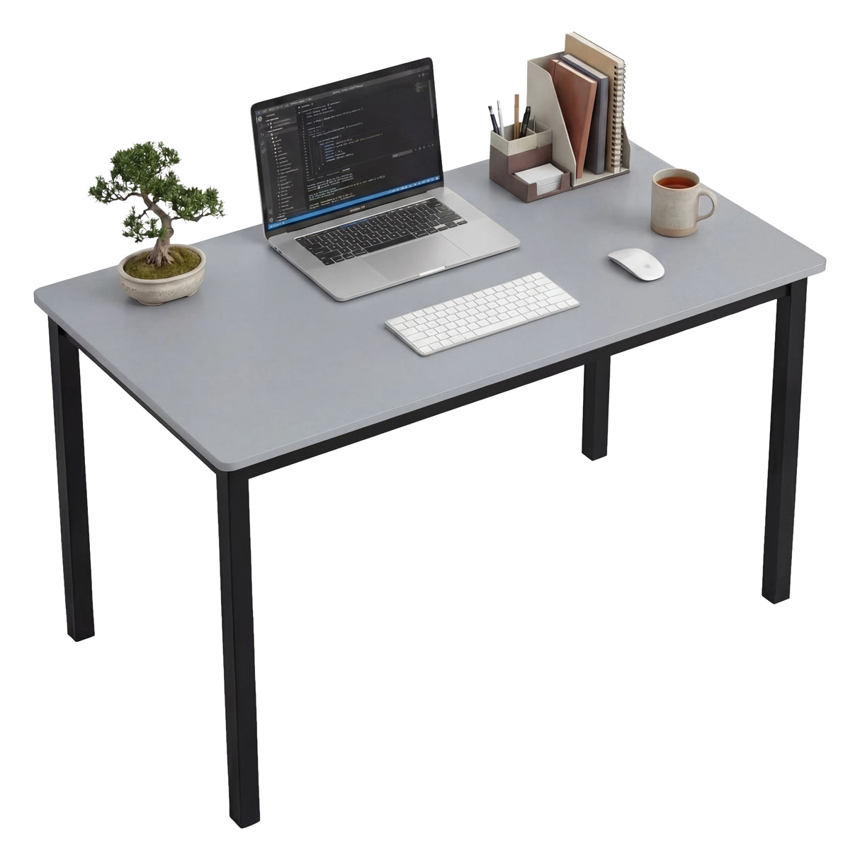 Grey Computer Desk - PC Home Office Study Table