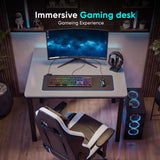 Grey Computer Desk - PC Home Office Study Table