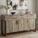 Ironmere Smokey Oak Sideboard with Drawers and Doors