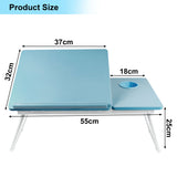 Portable Height Adjustable Laptop Table with Cup Holder