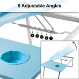 Portable Height Adjustable Laptop Table with Cup Holder