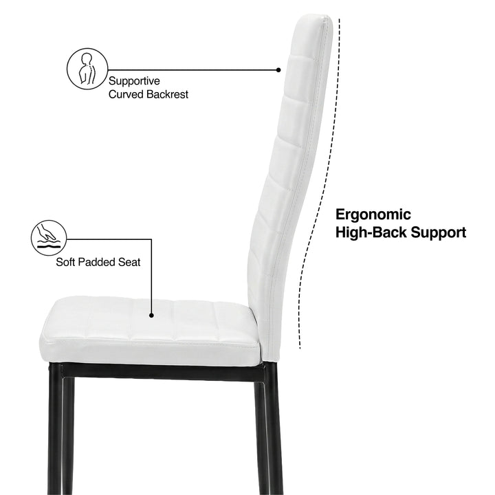 PU Leather Modern Dining Chairs Set of 4, 6 and 8