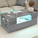 High Gloss LED Coffee Table with Storage Drawers